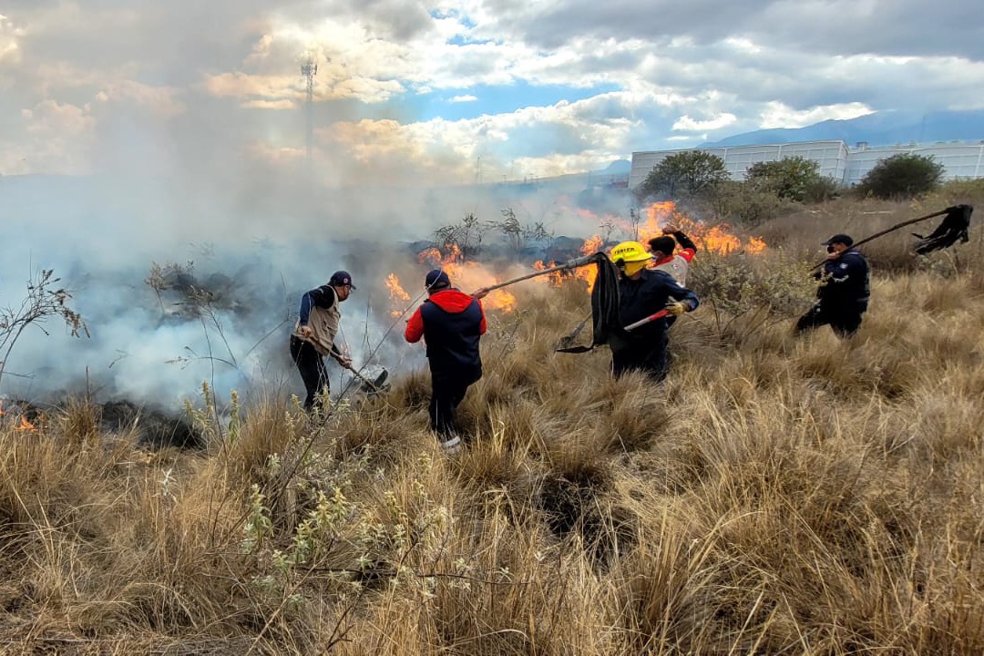 Gobierno de Huamantla refuerza acciones para prevenir incendios de pastizales y forestales